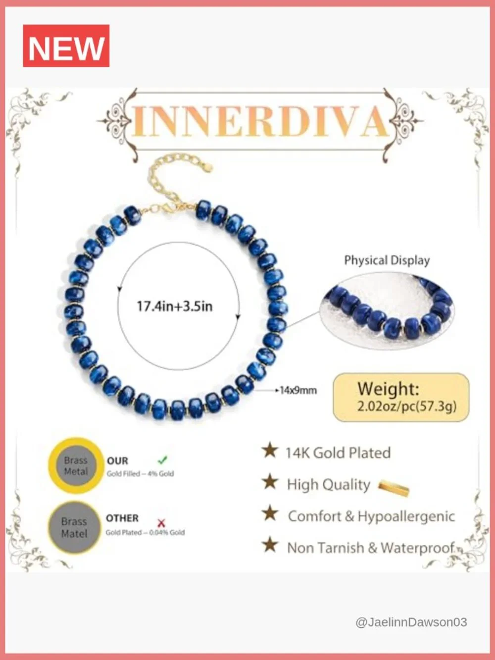 Chunky Beaded Necklace - Trendy Statement Boho Bubble Resin Choker
